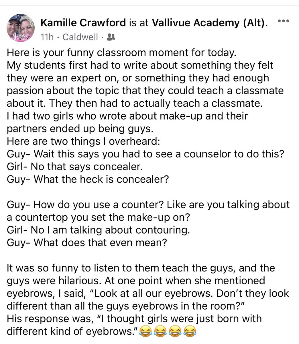 I love working with teenagers. Sometimes they just make me laugh.
😂😂😂