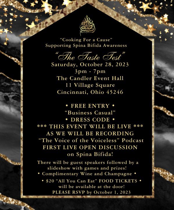 LekLek_513's tweet image. If you will be in the Cincinnati area and did not receive a personal invitation, but would like to attend; please inbox me so that you can be added to the list… Thanks in advance! #LekLeksLavishKitchen 🔥 #CookingForACause 👩🏾‍🍳 #SupportingSpinaBifidaAwareness 🙌🏽