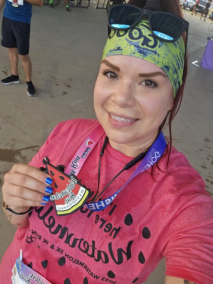 CoachRRamirez's tweet photo. August run🍉Watermelon 5k! Goal: don't stop🎉 I was excited to see one of my Lady Dobies out there getting her run on💙 #One5kaMonth #SetAGoal https://t.co/FQwg08E10L