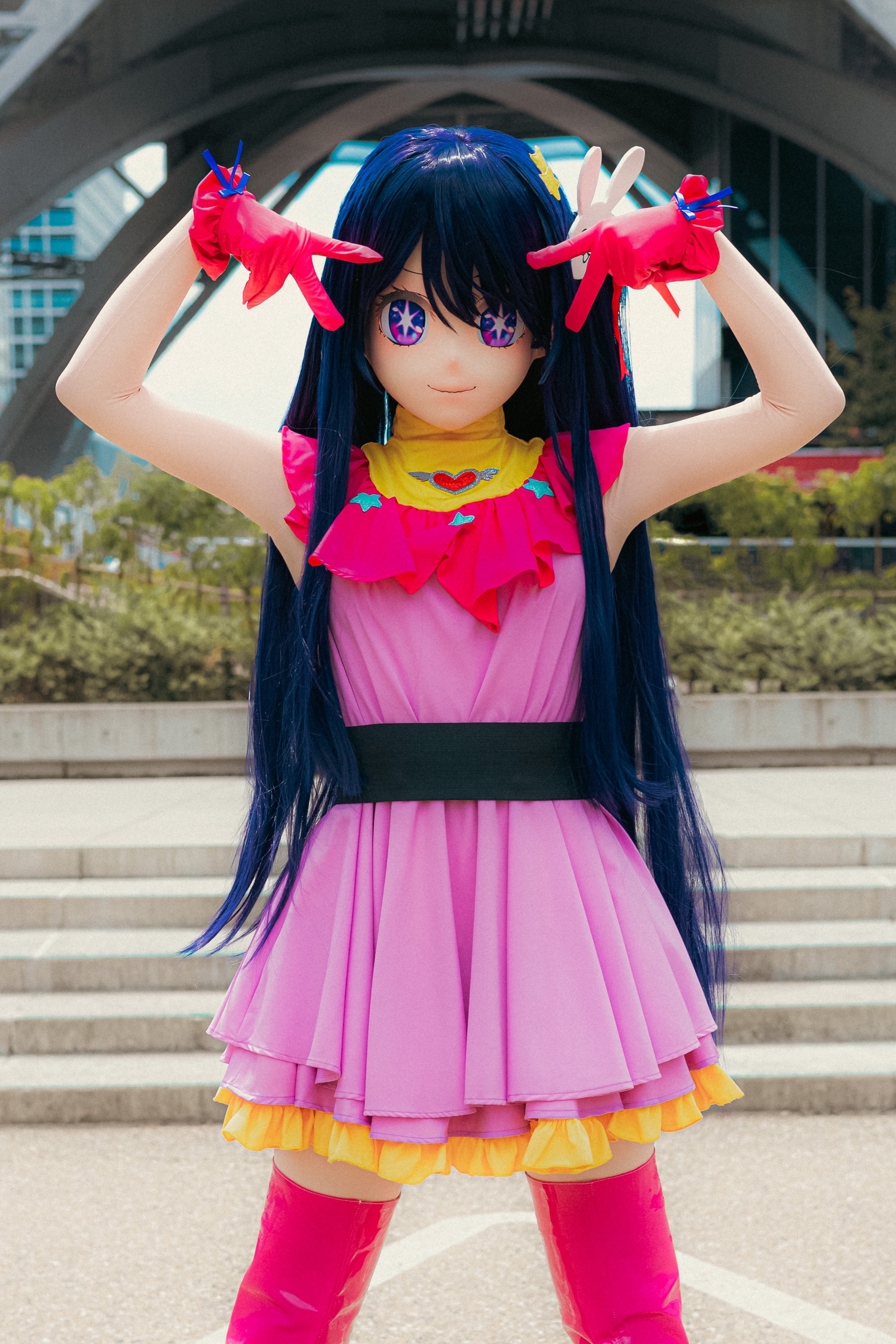 全頭面鍵衣装つき 【推しの子】星野アイマスクコスプレ 着ぐるみ 全頭面鍵衣装つき 【推しの子】星野アイマスクコスプレ 着ぐるみ