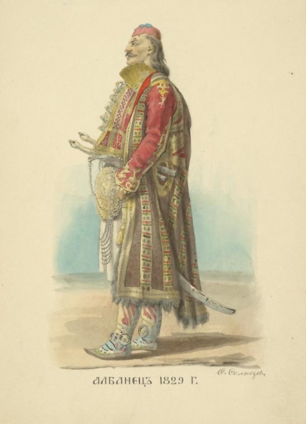 SocietyAlbanian's tweet photo. Gra dhe burra #shqiptarë me kostumet fisnike #tradicionale 1829 - Fedor Grigoryevich Solntsev
-----------------
Solntsev ishte një piktor rus dhe historian i artit. https://t.co/9DOBSpqVBz