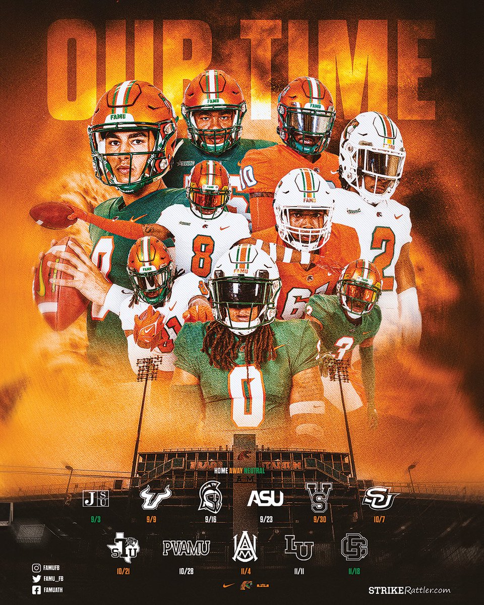 FAMUAthletics's tweet image. 🚨 Fan Day Alert 🚨

#RattlerNation,

Join us in the Al Lawson Center on Sunday, August 20, 2023, from 2 - 4 PM to meet your 2023 @FAMU_FB and @FAMU_VB players and get your posters!

#FAMU | #FAMUly | #Rattlers | #FangsUp 🐍
