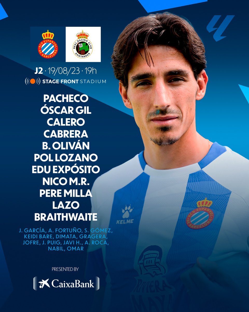 RCDEspanyol's tweet photo. 📋 𝐉𝐚 𝐭𝐞𝐧𝐢𝐦 𝐚𝐥𝐢𝐧𝐞𝐚𝐜𝐢𝐨́!
▶️ Aquest és l'11 de @Luis_Garcia__10
#RCDE #EspanyolRacing https://t.co/vp8OTN1Q3t