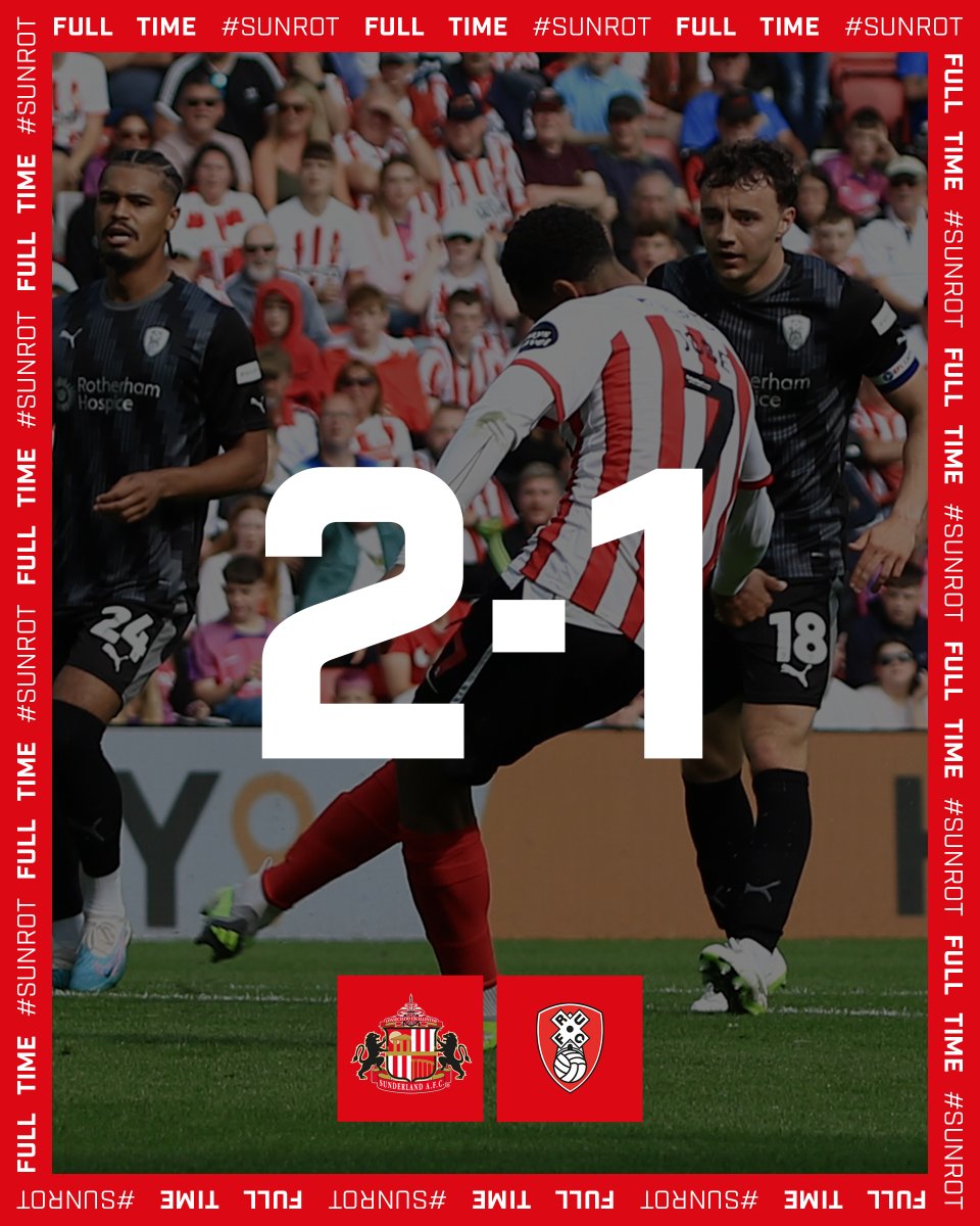 ⏱️ Jobe's double earns us victory! 

Brilliant, Lads 😍

#SAFC | #SUNROT