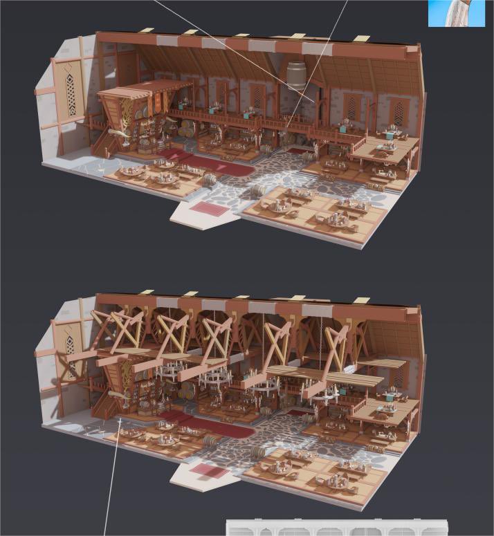 INUStoken's tweet image. ✨Happy weekend, here's a freshly baked design drawing, it's time to sip wine at your leisure!

#gamedev #INUS