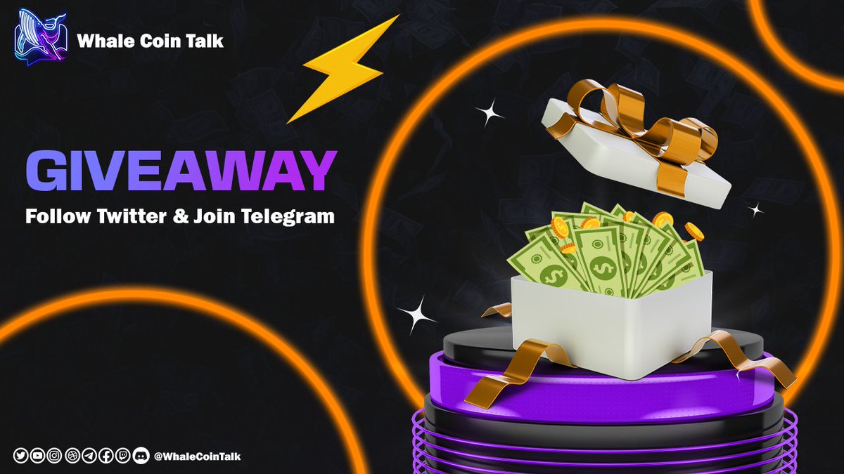 GIVEAWAY ALERT!🎉

Giving away 100 $BUSD to 2 lucky winners! ($50 x 2)

To participate↘️
1️⃣Like &amp; RT
2️⃣Follow: <a href="/WhaleCoinTalk/">Whale Coin Talk</a> 
3️⃣Join: t.me/whalecointalk
4️⃣Tag 3 friends in the comments

#Giveaway ends in 48 hours!⏰
