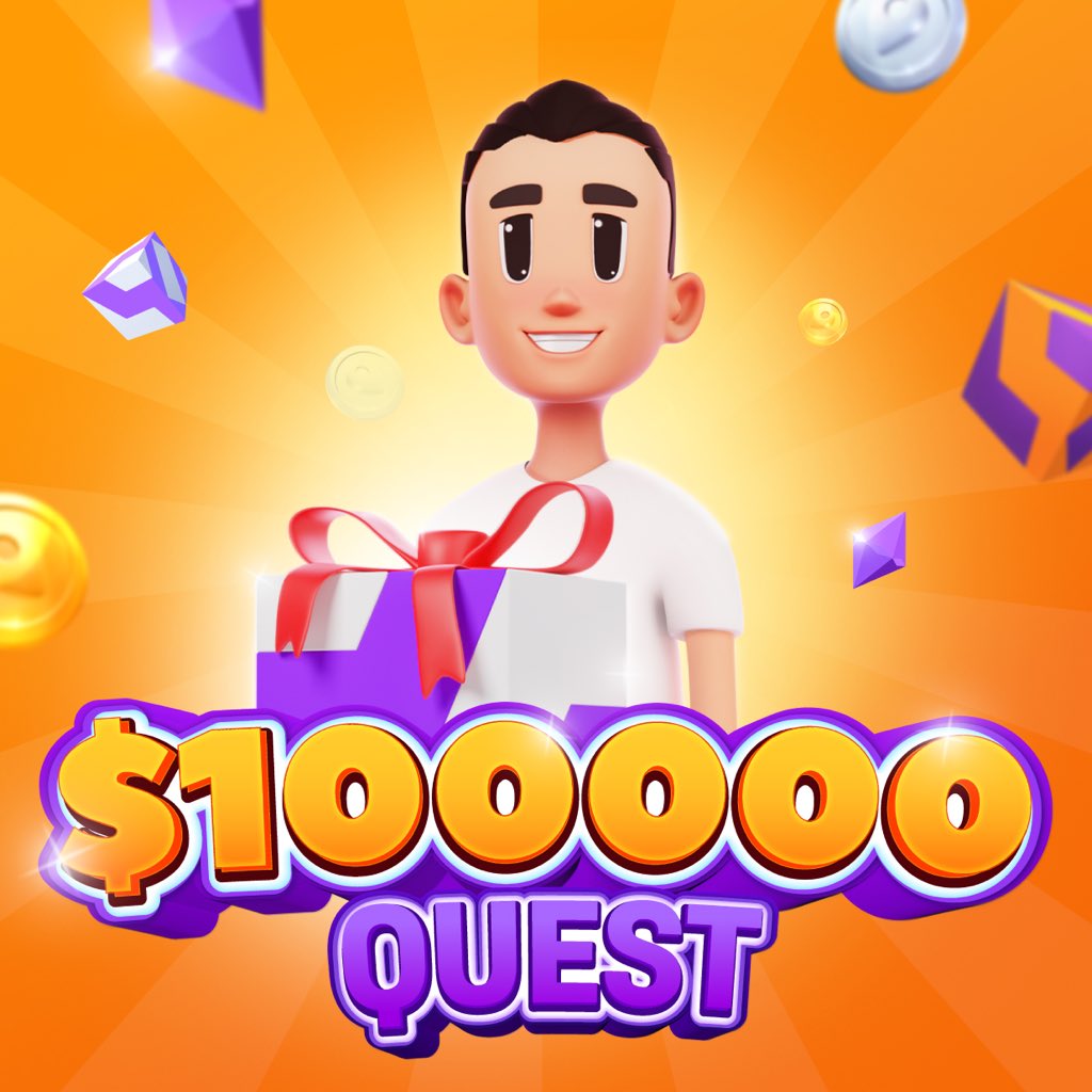 MetaTrace (@trace_meta) on Twitter photo πTracers, it's quest time!π
MetaTrace Quest is LIVE!
ππ‘π ππ«π’π³π π©π¨π¨π₯ π’π¬ $πππ,πππ π
Go to platform, complete quests, collect gems, get rewards and climb the leaderboard.
Ready to get started? Go hereπ
m.metatrace.me/quest
#MetaTraceQuest πTracers, it's quest time!π
MetaTrace Quest is LIVE!
ππ‘π ππ«π’π³π π©π¨π¨π₯ π’π¬ $πππ,πππ π
Go to platform, complete quests, collect gems, get rewards and climb the leaderboard.
Ready to get started? Go hereπ
m.metatrace.me/quest
#MetaTraceQuest