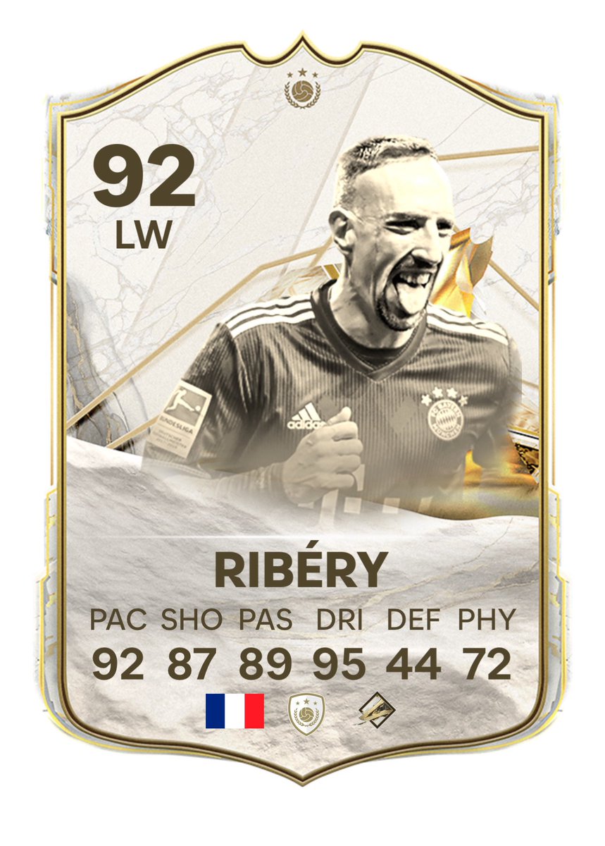 FC27News_'s tweet photo. 🚨 Confirmed New EAFC 24 ICONs ⚪️

- Ribery 🇫🇷 
- Zico 🇧🇷 

BOTH should have 5 ⭐️ / 5 ⭐️ ✅
#EAFC24 https://t.co/OryQRv6TXi