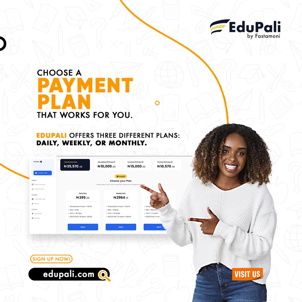 obadafidii's tweet photo. You can now pay school fees in split payment using EduPali, the ultimate school fees payment solutions for parents and school owners.

School Owners can also have access to soft upfront credit facilities to run school operations smoothly

Join https://t.co/str0Ofv8Ai today https://t.co/a64qU6z7M1