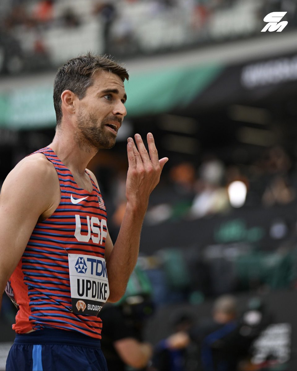 CitiusMag's tweet image. A stumble in a crowded final water jump took @IsaacUpdike out of the hunt for the final qualifying spots for the #WABudapest23 men’s steeplechase final.
 
NBC reported that Updike and Team USA are intending to file a protest.