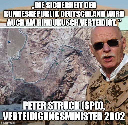20 Jahre später:

In Afghanistan ist wieder Steinzeit, Frauen müssen sich verhüllen und sind von Bildung ausgeschlossen. 
59 deutsche Soldaten sind gefallen, Milliarden wurden verschleudert, dafür haben wir nun 395.655 afghanische Flüchtlinge (Stand Juni 2023).