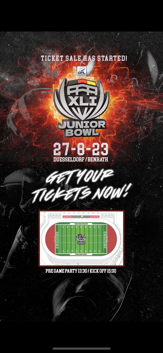 We hosting next weekend to big games. On saturday our GFL Team played our neighbor Langenfeld Longhorns, kick off is at 04:00 pm. Tickets at duesseldorfpanther.de Sunday is championship day for our U19. The old rivalary vs. @BerlinAdler All Infos: junior-bowl.de