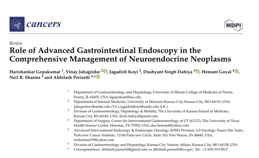 Vinay Jahagirdar (@vinayjaha) on Twitter photo New pub⚡️Review on Advanced GI techniques for Mx of GI NETs ✍️ in <a href="/MDPIOpenAccess/">MDPI</a> 
⬆️diagnosis with EUS
⬆️awareness 
mdpi.com/2072-6694/15/1…
Led by ⭐️ <a href="/HariGopakumarMD/">Harishankar (Hari) Gopakumar, MD FACP</a>. Thank you <a href="/AbhilashPerise1/">Abhilash Perisetti (Abhi)</a> <a href="/neilRsharmaMD/">Neil Sharma, M.D. FASGE, FACG, AGAF</a> <a href="/HemantGoyalMD/">Hemant Goyal</a> <a href="/DushDahiya/">Dushyant Singh Dahiya, MD</a> <a href="/JagadishKoyi7/">Jagadish Koyi</a> <a href="/ASGEendoscopy/">ASGE GI Endoscopy</a> #GITwitter New pub⚡️Review on Advanced GI techniques for Mx of GI NETs ✍️ in <a href="/MDPIOpenAccess/">MDPI</a> 
⬆️diagnosis with EUS
⬆️awareness 
mdpi.com/2072-6694/15/1…
Led by ⭐️ <a href="/HariGopakumarMD/">Harishankar (Hari) Gopakumar, MD FACP</a>. Thank you <a href="/AbhilashPerise1/">Abhilash Perisetti (Abhi)</a> <a href="/neilRsharmaMD/">Neil Sharma, M.D. FASGE, FACG, AGAF</a> <a href="/HemantGoyalMD/">Hemant Goyal</a> <a href="/DushDahiya/">Dushyant Singh Dahiya, MD</a> <a href="/JagadishKoyi7/">Jagadish Koyi</a> <a href="/ASGEendoscopy/">ASGE GI Endoscopy</a> #GITwitter