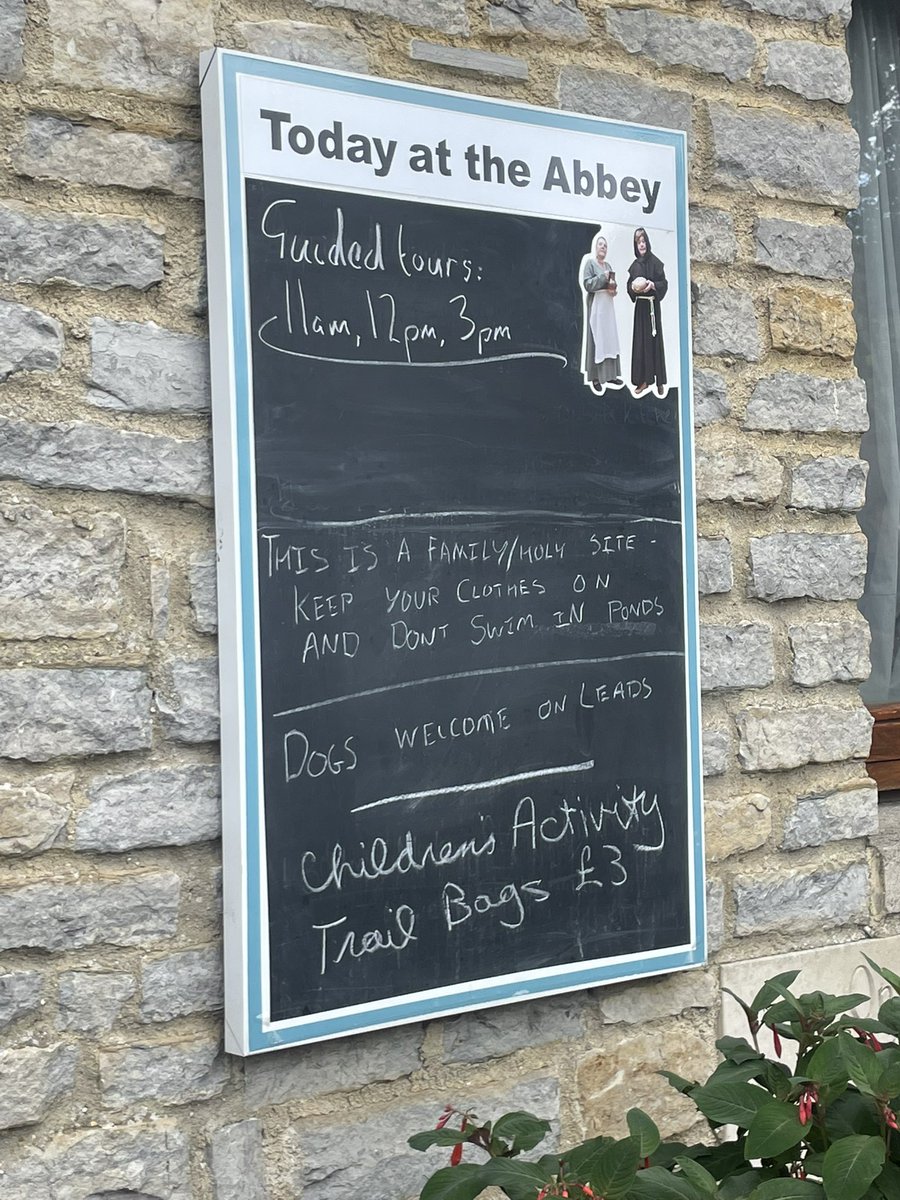 Any guesses which abbey I may be at to need a sign like this? 😂