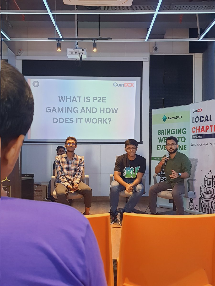Happy to be a part of CoinDCX Kolkata chapter. It's a well  interactive session.
<a href="/CoinDCX/">CoinDCX : India Ka Crypto Coach</a>  <a href="/VoltInuOfficial/">Volt Inu ⚡️</a> 
#CoinDCXkolkata #play2Earn