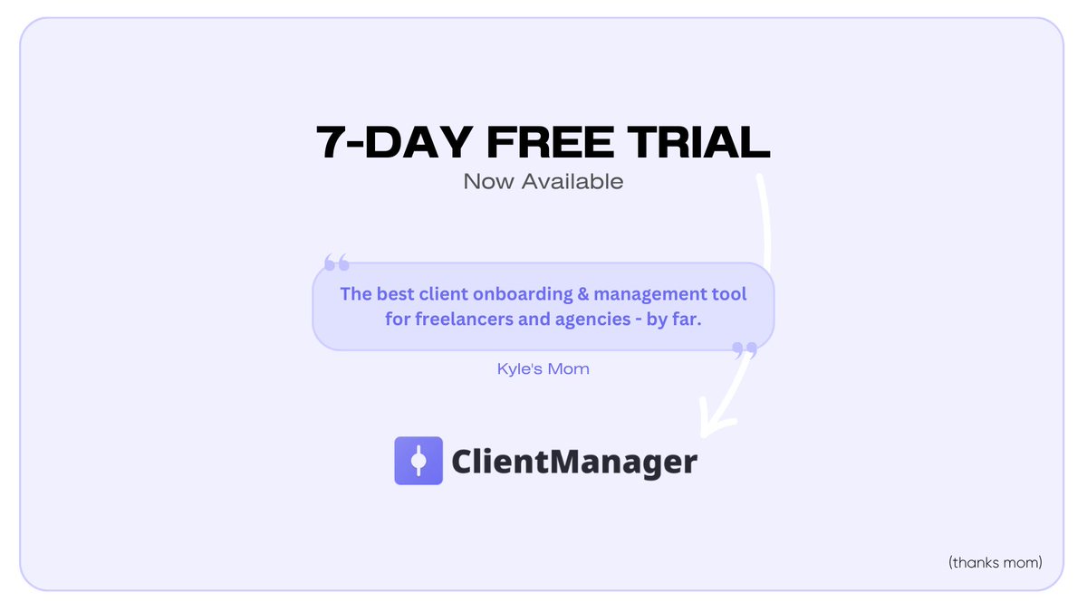 kylepdotco's tweet image. I’ve got something spicy to share 🌶️

So if you don’t like curry, this post is not for you.

We now offer a 7-day free trial for you to try @ClientManager_ 

A lot of big improvements in the past 9 months, so if you’ve been on the fence about trying it, I hope you take up this…