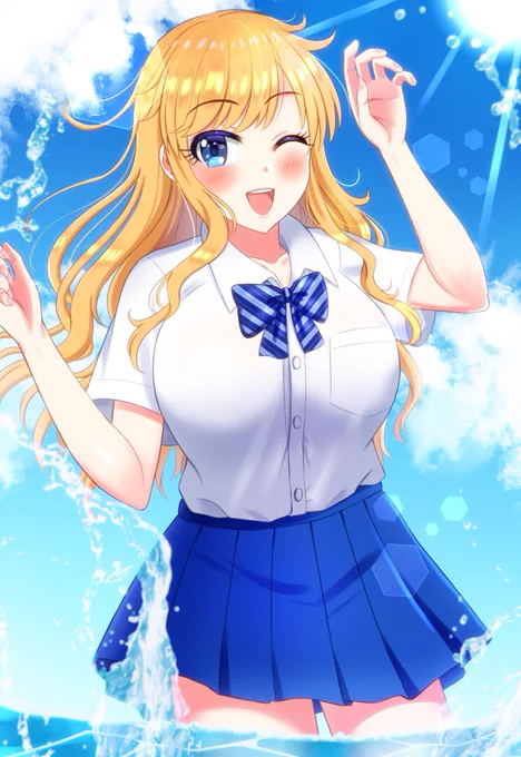 暑中お見舞いに大槻唯ちゃんの絵#大槻唯 
