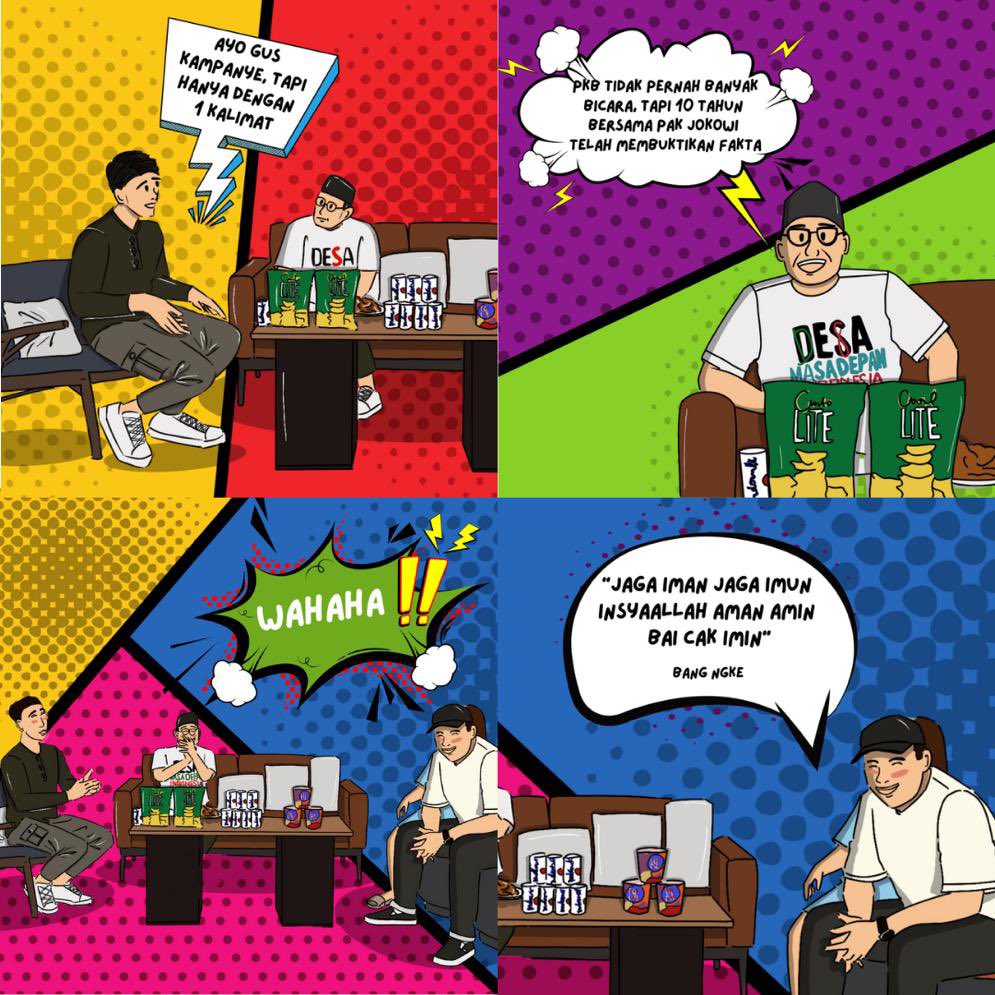 Jadiman11's tweet photo. Politik ala PKB bisa seru dan sesantai itu, kalau kamu lebih suka politik serius atau politik riang gembira? 😁

#GusIminPKBSatu
#PKBPartaiAsyik 
@cakimiNOW @DPP_PKB https://t.co/TCqn449uf0