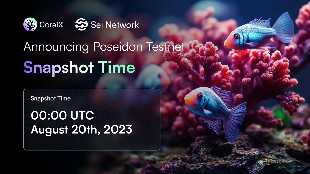 ⏰ Announcement: Poseidon Testnet Snapshot Time!

Time is running out as we announce the date for a snapshot that marks the conclusion of the Poseidon Testnet.

✨ Snapshot time: 00:00 UTC, August 20th, 2023
👉🏻 Don't miss your last chance to acquire Starfish Points: