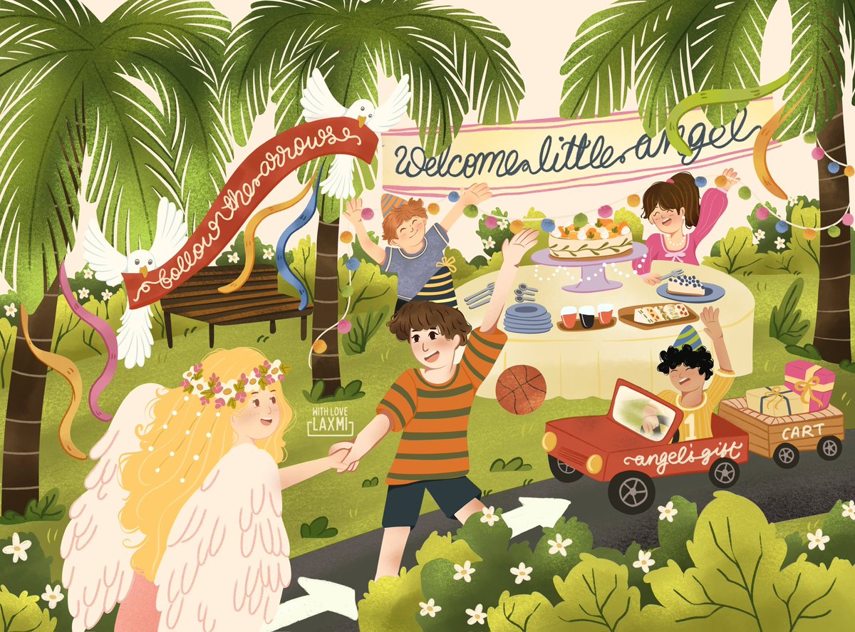 xclusivelylaxmi's tweet photo. My beautiful illustration for the childrenโs charity book, written by a little author called โLittle Angel of Peaceโ
Iโm available for Book illustration Projects
https://t.co/gZuNvBrGFQ
#kidlit #illustrations #childrensbook #picturebook #kidlitauthor #kidlitwriter #dvart https://t.co/hhaCMEpFfa