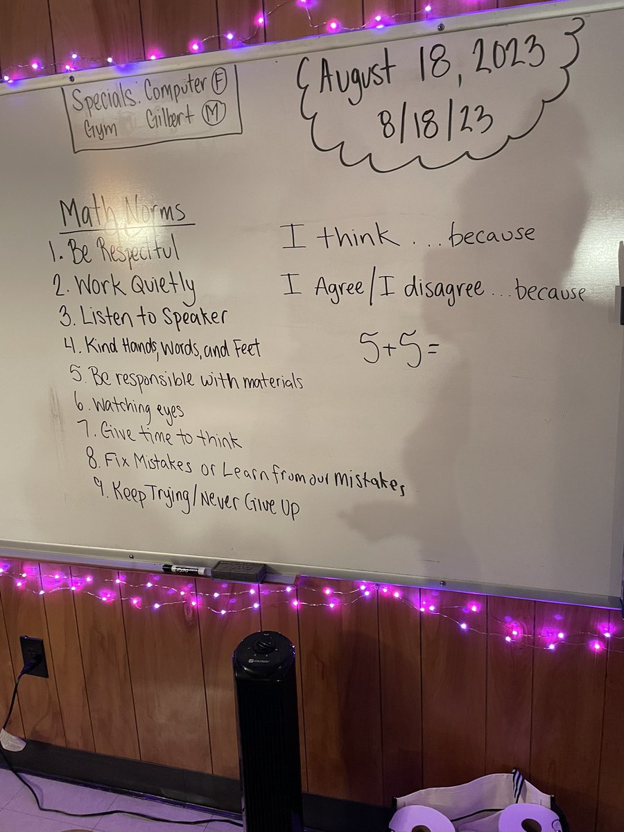 This week we began our math workshop launch. We talked about being a good mathematician and how they can make mistakes. We also came up with our math norms and practiced sharing ideas. <a href="/FisherTigers/">Fisher Elementary</a> #pisdmathchat #3rdgrade