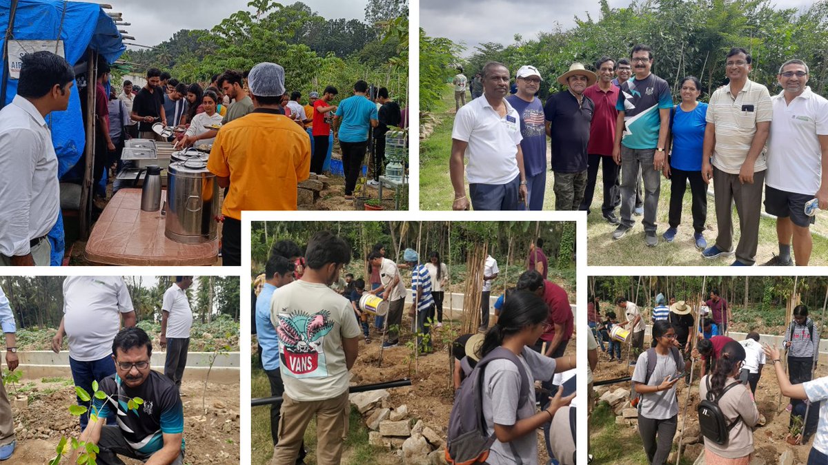 We are thankful 2 all <a href="/IIITB_official/">IIIT-Bangalore</a> energetic faculty, students 2 share passion for our Planet &amp; 2 create more green cover in #SundaraVana, an Urban Forest in <a href="/WeAreHSRLayout/">HSR Layout - Bengaluru</a> A great bonding!🙏Let's we all pledge 2 give back 2 #MotherEarth &amp; nice 2 c no disposable in B'fast👍:)