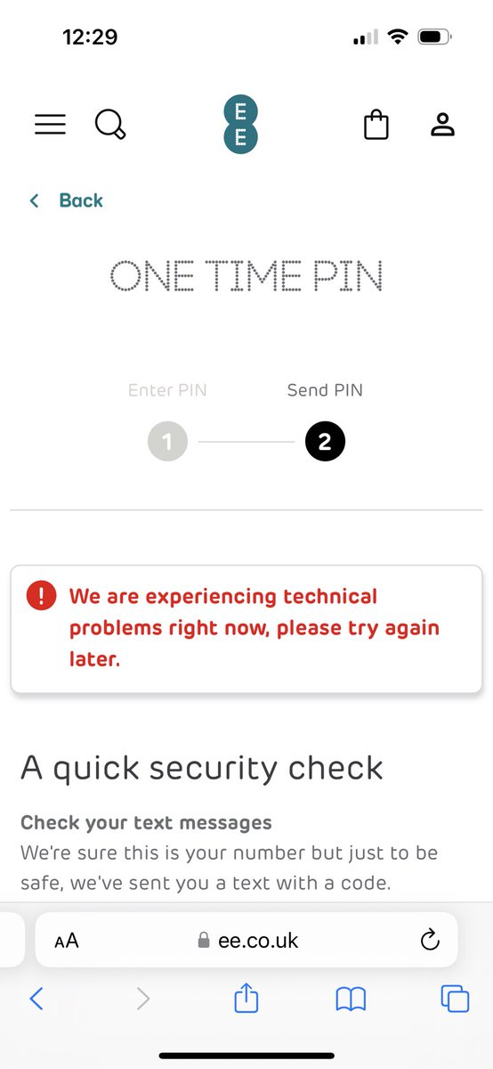 @ee Hi, I’m unable to authenticate my access to tntsports through your website as I’m receiving an error when using the one time pin process. I’ve tried a number of times over the last 10 days, always receiving the same error. See screenshot attached. Please could you fix this?