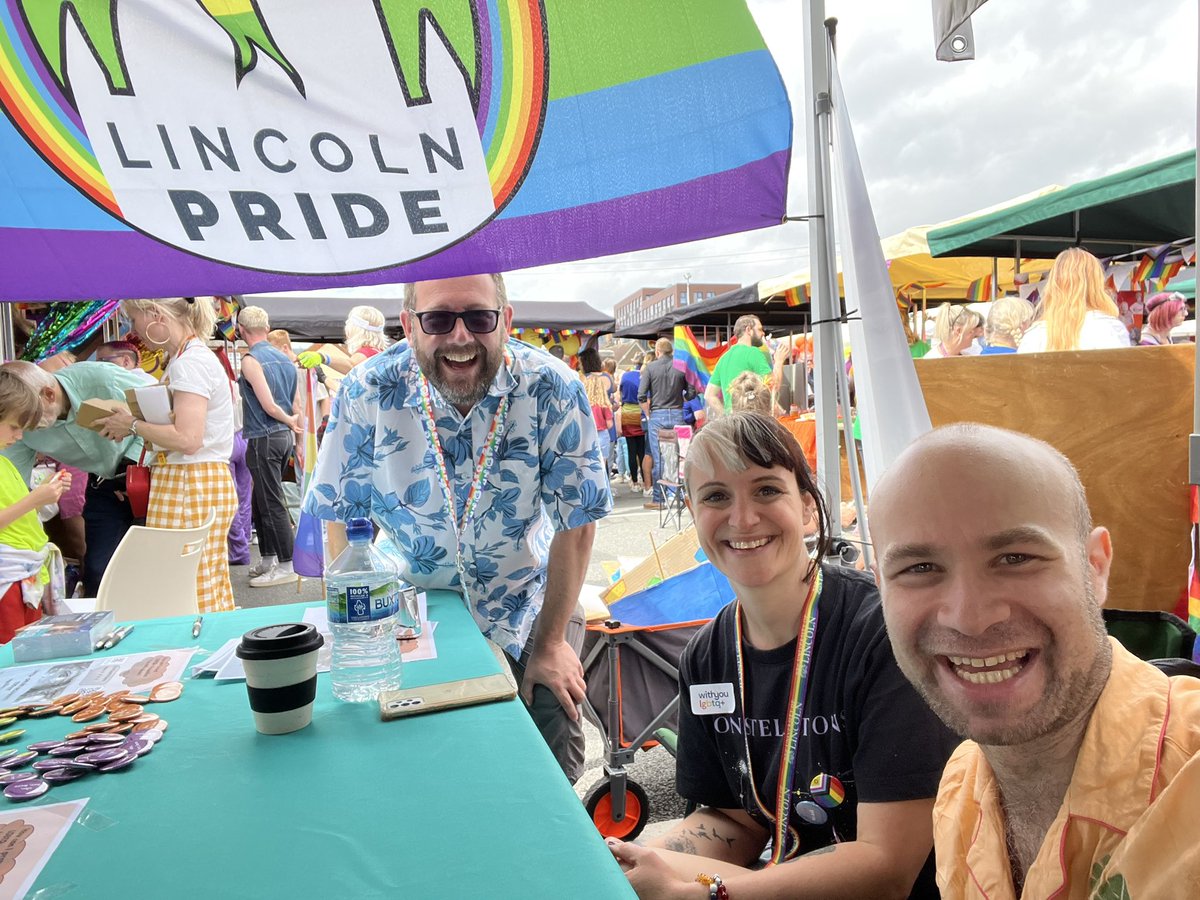 Joined by <a href="/Prof_DFrench/">Duncan French 🏳️‍🌈 / @ProfDuncanFrench@mas.to</a> optimistically dressed for a Lincoln August weekend