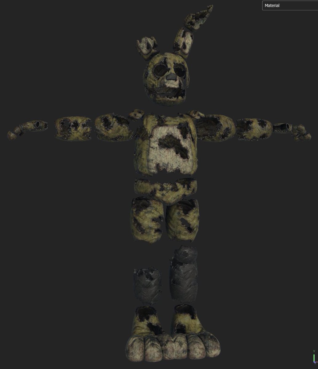 made a new springtrap retexture for the 999th time. mostly just texture ...