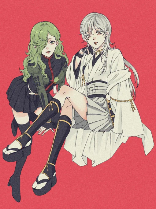 ⚠️女体化
自宅療養中の落描き🍵一から描く体力がなかったので、昔のものに着色したり。 