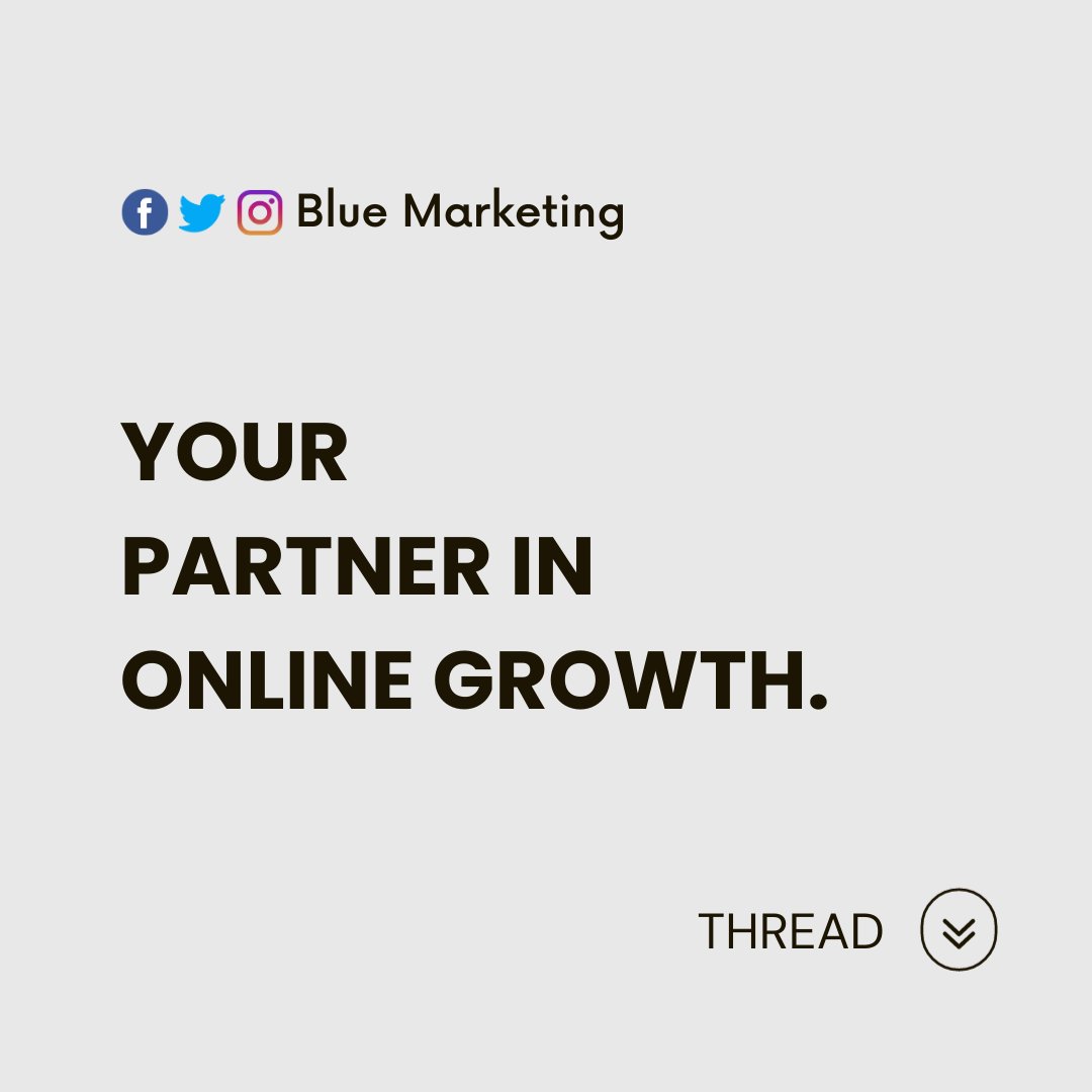 Your Partner in Online Growth  

Elevate your brand with Blue Marketing Agency! 🌐 We're here to fuel your growth journey and help you conquer the online space. #PartnerInGrowth #OnlineSuccessStory #DigitalExpansion #GrowthMomentum.

Thread: 2/6