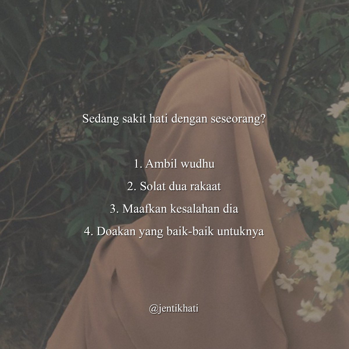 jentikhati's tweet photo. Allah itu Maha Mengetahui. Mungkin Allah tak beri ketenangan selagi mana kamu tidak maafkan orang lain. Belajar untuk memaafkan orang. 😊❤️ https://t.co/AGC5kTr9Kk