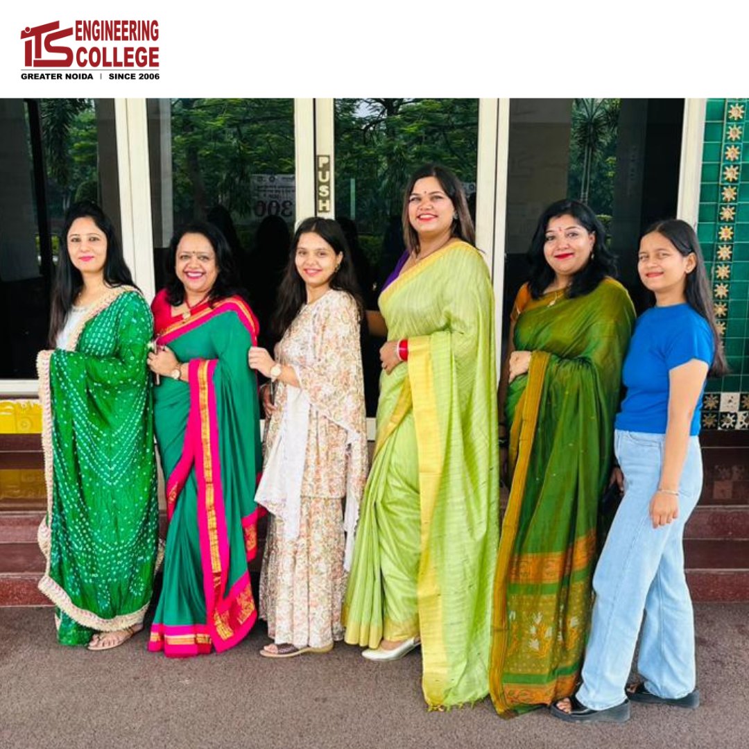 ITSEngggn's tweet image. Teej Vibes at I.T.S Engineering College, Greater Noida! Female staff immersed in festive excitement, celebrating traditions and togetherness with joy and unity. 🌸🌼 
.
#TeejCelebrations #ITSEngineering #FestiveUnity #itsenggn #itseng #itsec #itscollege #its