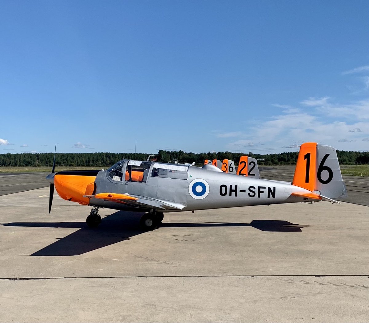 Oli ilo nähdä appiukon kunnostama SF-16 Kauhava Air Show:ssa. #Woikoski #Safir #KauhavaAirShow23