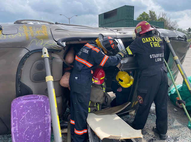 Final steps before the launch of the #OntarioFireCollege NFPA 1006 Common Passenger Vehicle Rescue Course. This dedicated group helped develop instructors, course content and evaluation models. The official pilot launch will be at #FireCon2023. See you there. #OFC