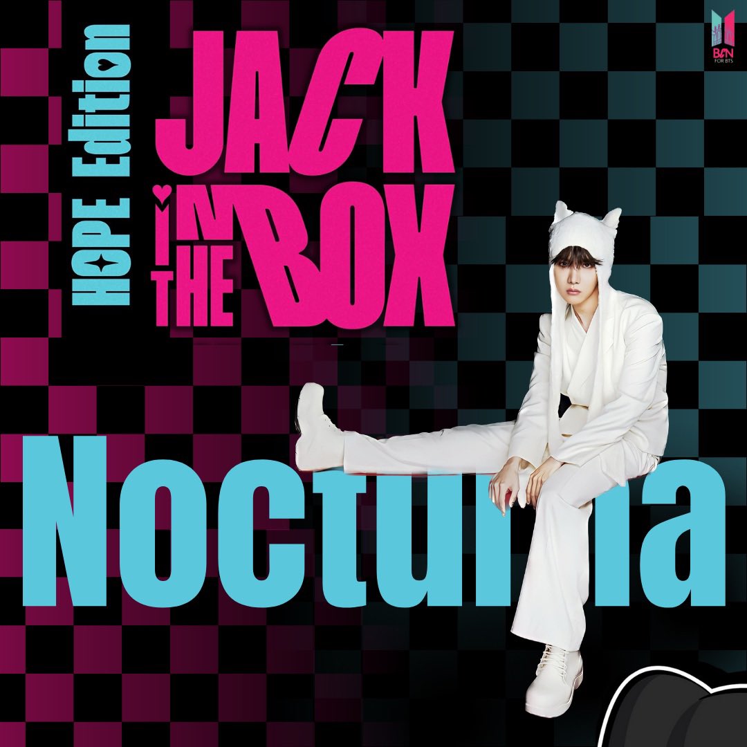 📌PLAYLIST NOCTURNA 

- JITB HOPE EDITION - 

❤️ music.apple.com/es/playlist/ji…
💚 open.spotify.com/playlist/3JDpD… 

«10 JITB + 20 MORE + 20 ARSON + 20 LMA + 20 RD + ÚLTIMOS LANZAMIENTOS»

#jhope #JackInTheBox #JackInTheBox_HopeEdition