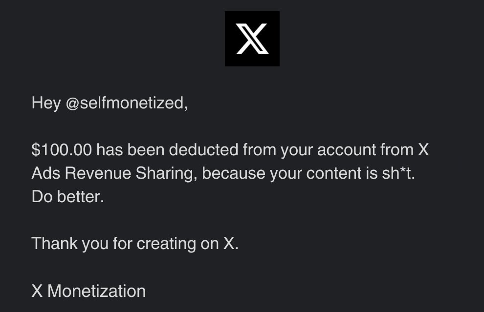 selfmonetized's tweet image. WTF

Are they even allowed to do this?

Seems a bit harsh...