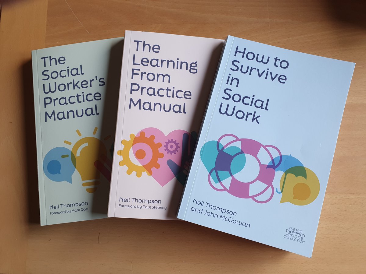 DrNeilThompson's tweet photo. I have been working with Jessica Kingsley Publishers recently to produce these three books. From left to right they are being published this week, September 21st and October 19th respectively. Please share, thank you. https://t.co/R5RIaZJnzW