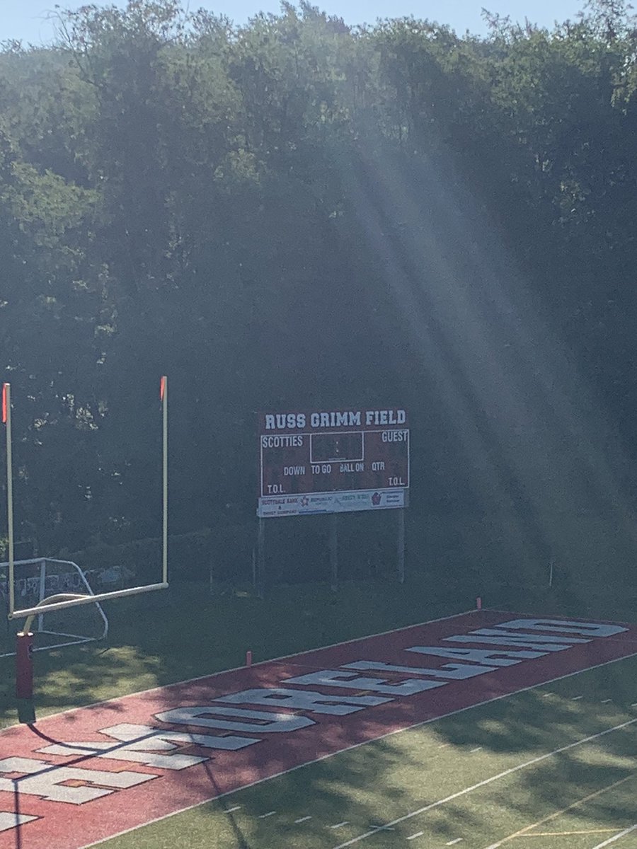 Beautiful morning at Southmoreland Stadium-Russ Grimm Field! Lots of action today! FB scrimmaging Brentwood at 9:30 & Girls Soccer vs EF at 12:30! Let’s Go Scotties! #BePhenomenal