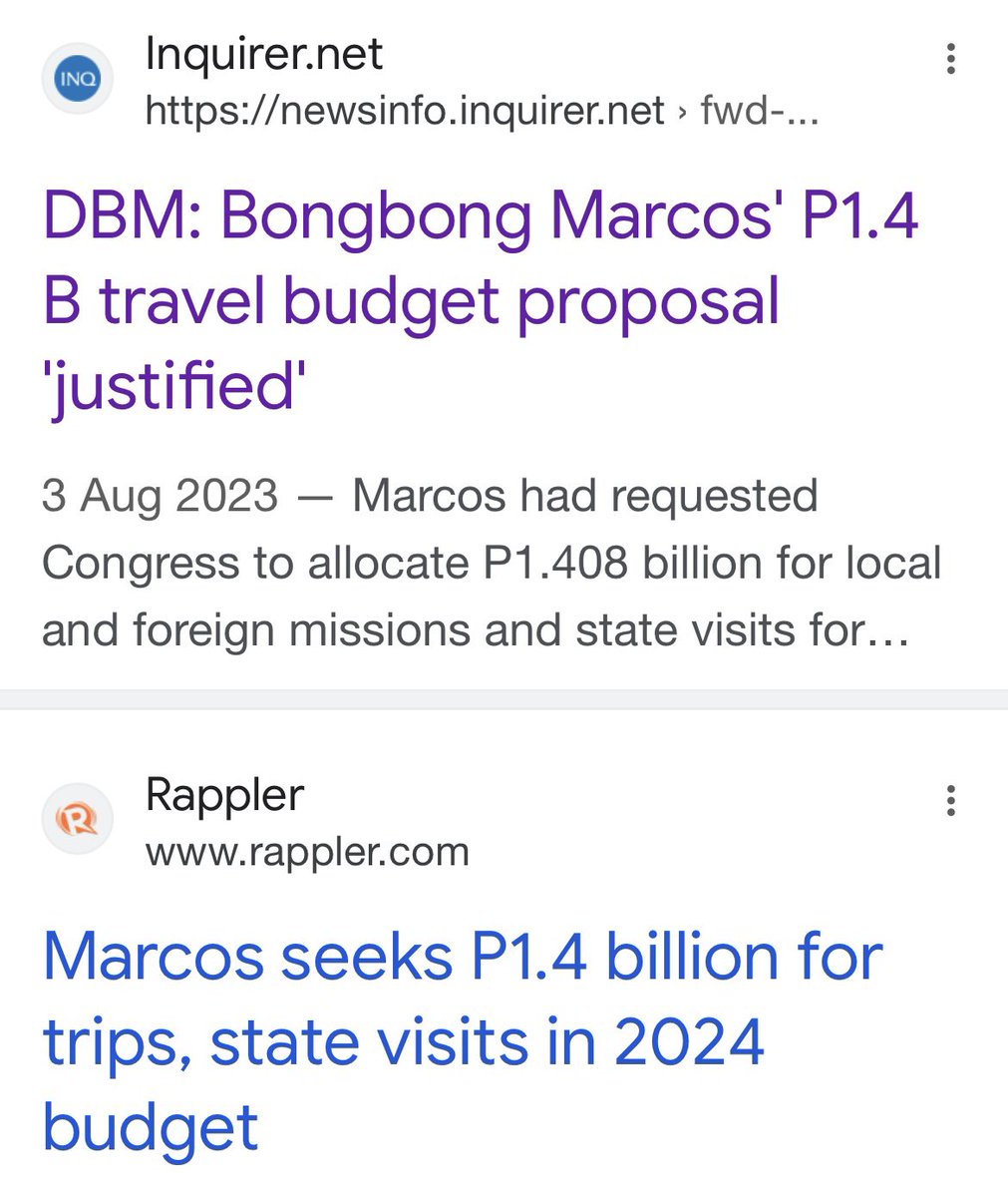 Idk how Vp Leni would have fared if she is the president of the Philippines but one thing i’m sure of is that she won’t ask for 1.4BILLION pesos to travel the world. Not at this very difficult time when a LOT of filipinos are hungry. 🥹 ~ctto~