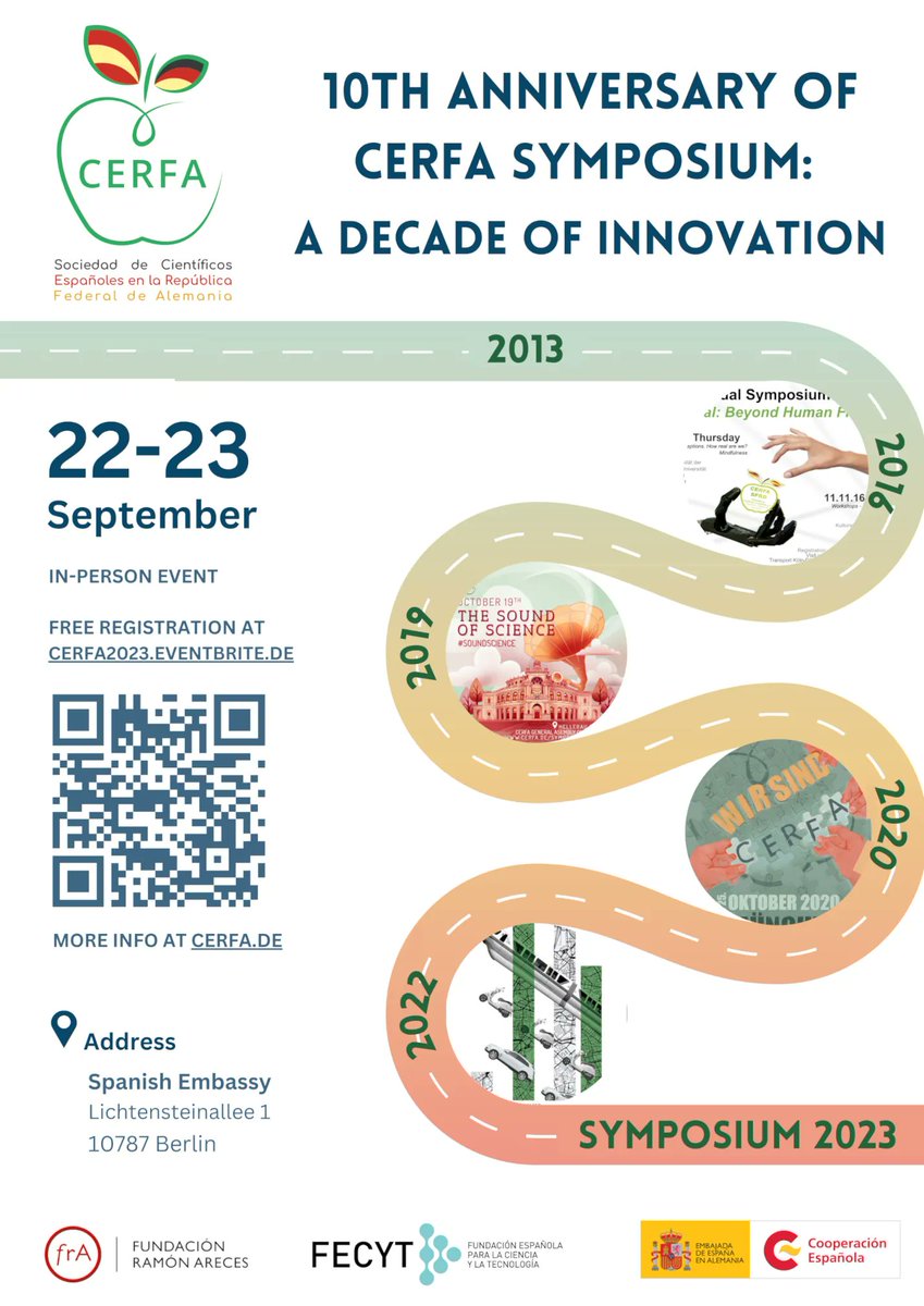 You still don't have plans for the 23rd of September? We are celebrating our #10thAnniversaryCERFA Symposium in Berlin. Still not convinced? What if we told you that we have a great variety of speakers? And that members that have a poster can get a grant? cerfa2023.eventbrite.com