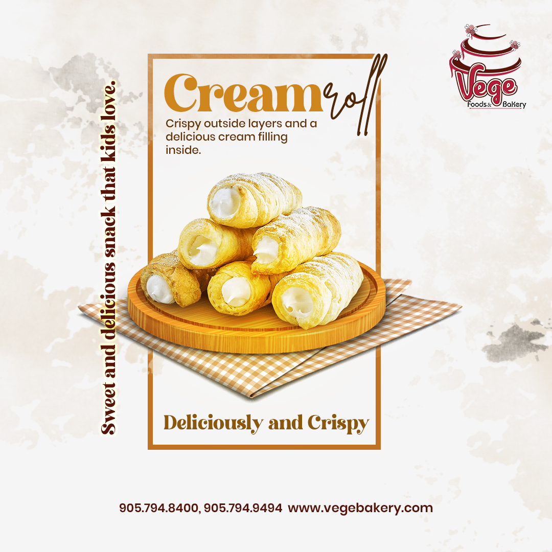 vegefoodsbaker's tweet image. Deliciously and Crispy Creamroll 
Crispy Outside Layers and a Delicious Cream Filling Inside

Order Now :
Call: (905)794-8400, (905)794-9494
vegebakery.com
#Creamroll #cakes #cake #designercakes #vegecake #food #bakery #vegefood #vegebakery
