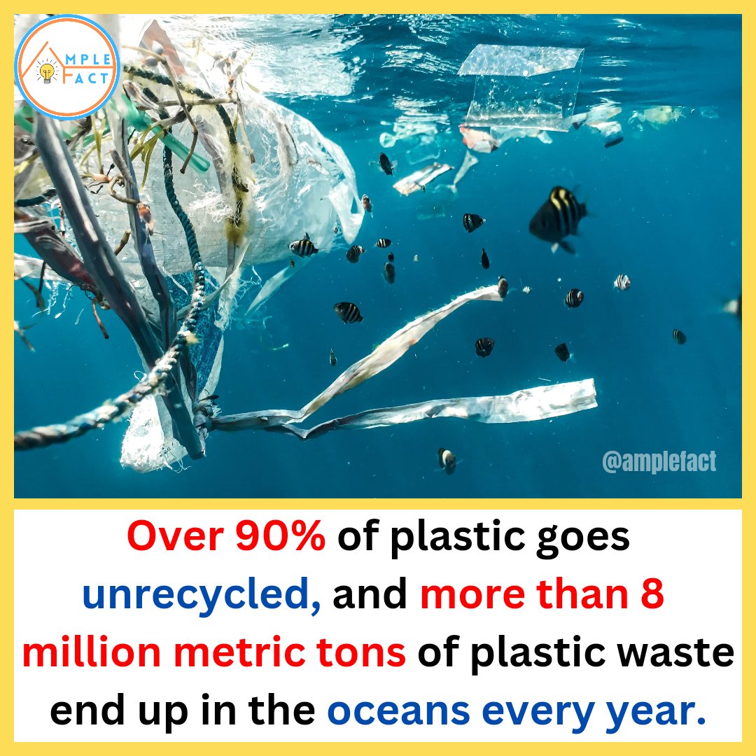🌊 Crisis in Every Wave: Plastic🛢️

To Discover fascinating facts like this! 
Follow us @AmpleFact

🔍#AmpleFact #KnowledgeAmplified 📚
#plasticfree #plasticpollution #oceanconservation #plasticocean #waterpollution #fact #didyouknow #trivia #fun #trending #facts #trend #follow