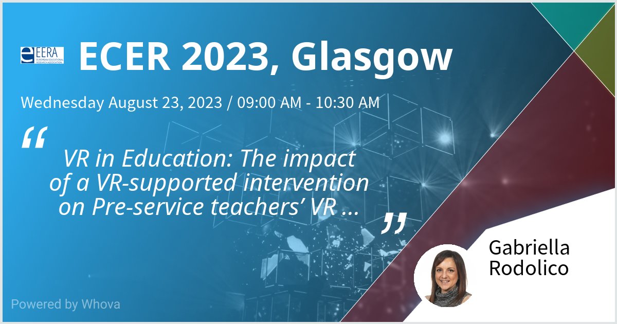Here we go again further research presented #ECER2023 on VR in Education: The impact of a VR-supported intervention on Pre-service teachers’ VR Technological and Pedagogical Content Knowledge. In collaboration with my colleague <a href="/Lavinia_Hirsu/">Lavinia Hirsu</a> <a href="/UofGEducation/">School of Education</a> <a href="/UofGlasgow/">University of Glasgow</a> <a href="/nltmcd/">Neil McDonnell</a>