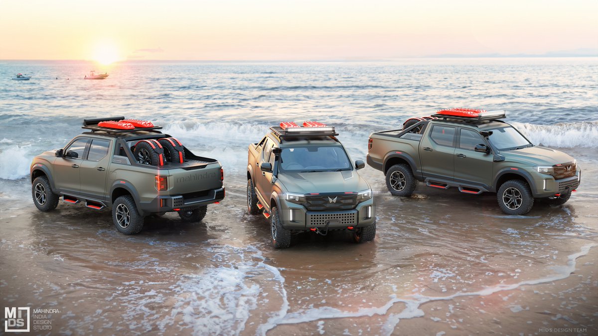 NamasteCar's tweet photo. #Mahindra reveals #PikUp, #Thare concepts &amp; new electric SUVs logo

https://t.co/a0kDFpUfFM https://t.co/iOPAE0ADES