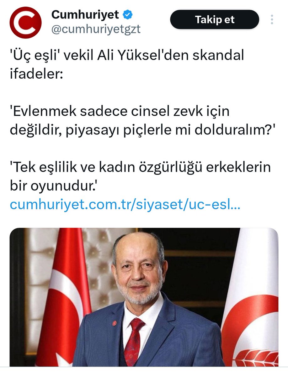 İslamcıların  tek konusu kadın ve her türlü bilumum delik.
Kadınları bunların literatüründe çıkarın, konusacak bir şeyleri kalmaz.
Hepsi sapkın hevesler peşinde koşan șarlatan.
Şeye sürecek akıl yok bunlarda...
İnandığınız Allah yamultsun sizi...
#yeter
#ulkemdemulteciistemiyorum