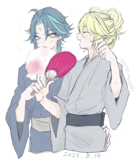魈空ワンドロ「夏」+10min   #xa_1h_drawrite 