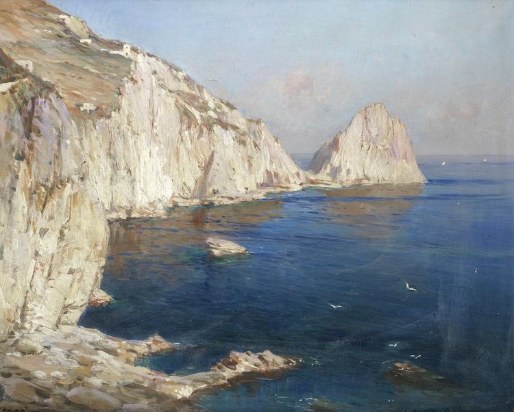 paintings of cliffs and the sea