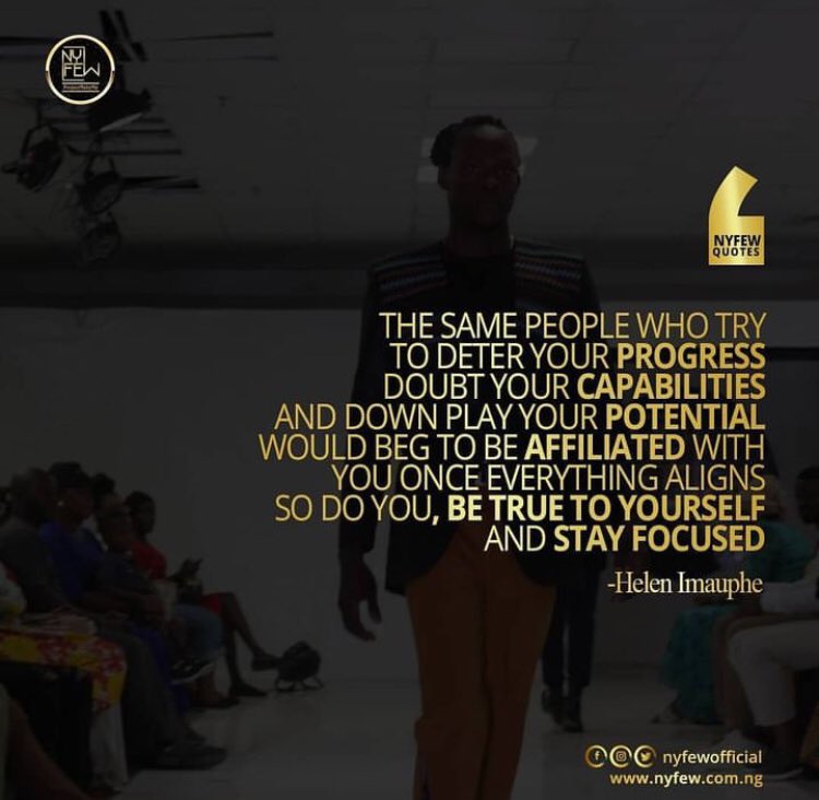 NYFEWofficial's tweet image. People will always talk and it’s absolutely normal.
Stay true to yourself. 
Remain focused.
That’s ALL that matters
See you at the top 🫵🏾😌

#nigerianfashiondesigners #nyfew  #ProjectMakeMe  #fashion #suaveempire  #motivation #style #mondaymotivation