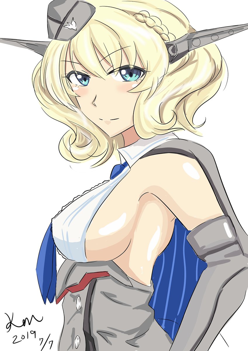 コロラド(艦これ) 「ラフとの比較とか、太古のコロラド 」|ken　Skeb受付中のイラスト